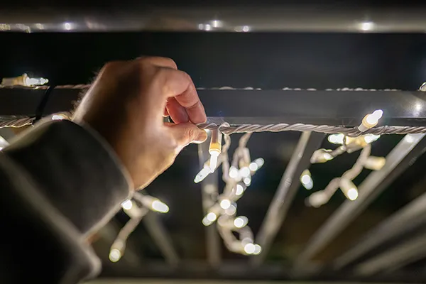 Christmas Light Hanging